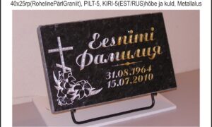 Hauaplaat värvilisest kivist 50x25cm