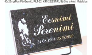 Hauaplaat kivist 40x25cm